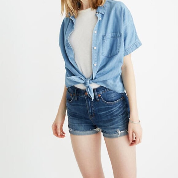 Madewell Medium Wash High Rise Denim Shorts 25 - Picture 1 of 6